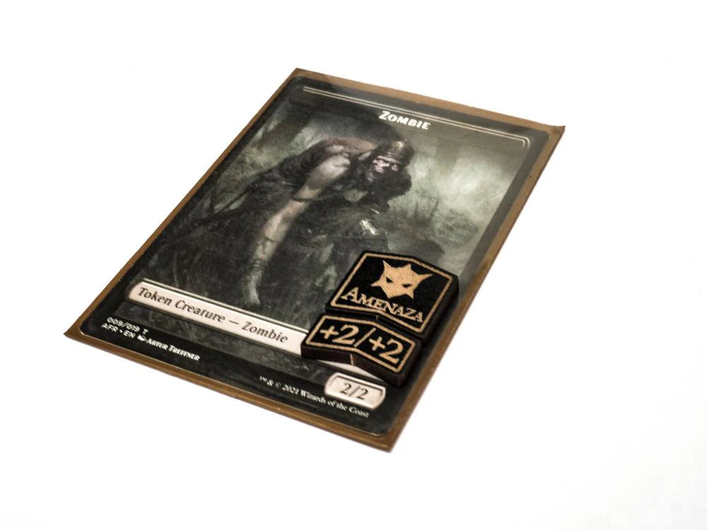 Tokens: Fichas MTG Habilidades y Modificadores - Madera (64)