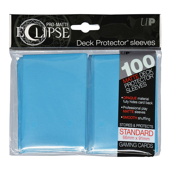 Protectores Eclipse Sky Blue Matte (x100) | Accesorios Ultra PRO para TCG en PiedraBruja Chile