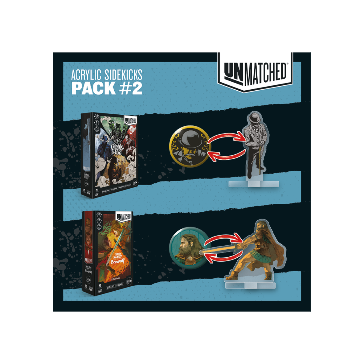 Unmatched - Acrylic Sidekicks Pack #2