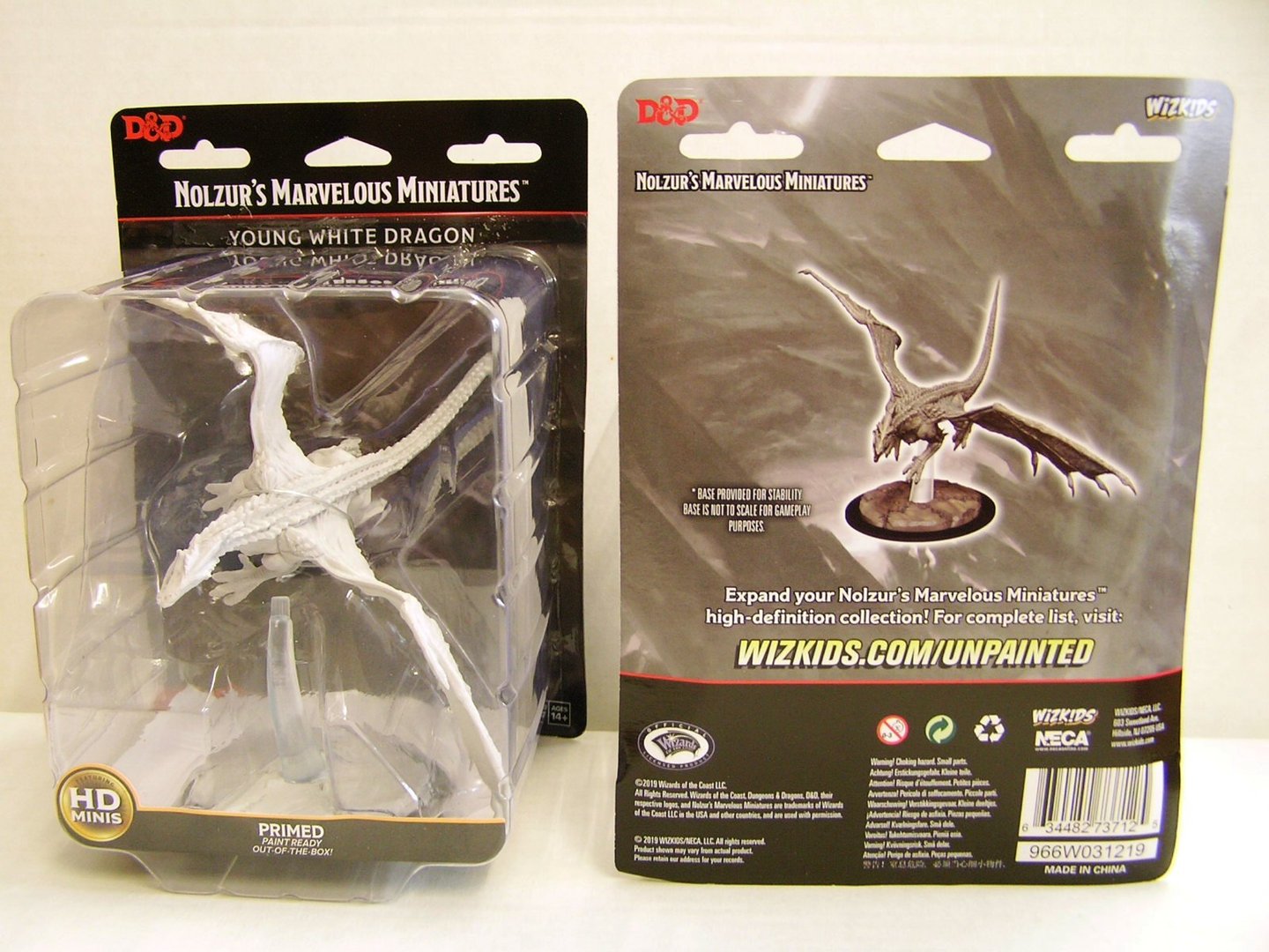 Nolzur’s Marvelous Miniatures: Unpainted Minis Wave 9 - Young White Dragon