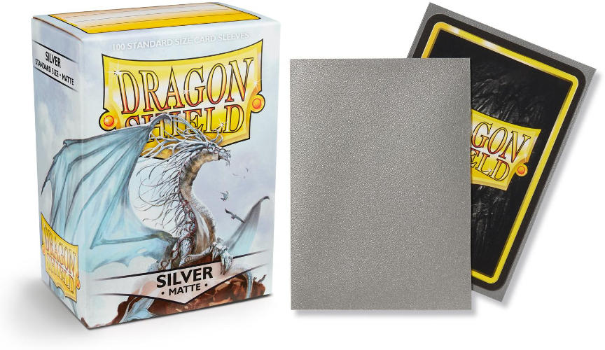 Dragon Shield Sleeves: Standard- Matte Silver (100 ct.)– PiedraBruja