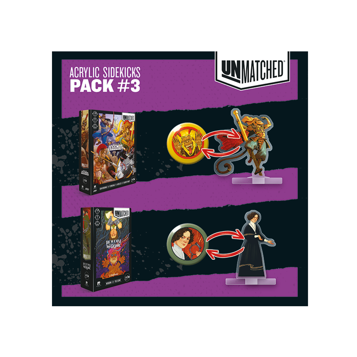 Unmatched - Acrylic Sidekicks Pack #3