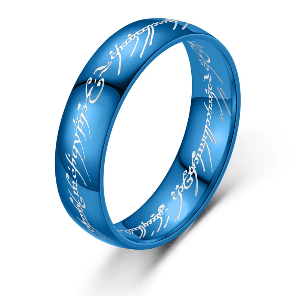Anillo único - Señor de los Anillos Azulado - Talla 9