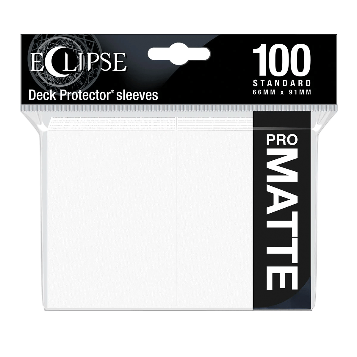 Protectores Eclipse Artic White Matte (x100) | Accesorios Ultra PRO para TCG en PiedraBruja Chile