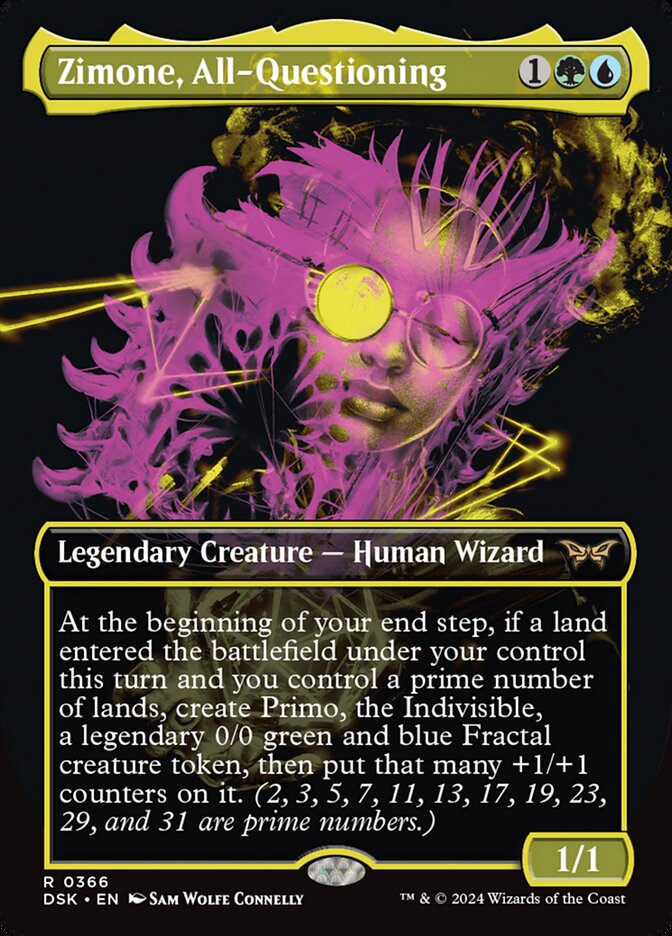 Zimone, All-Questioning Borderless Foil 366 (Ingles)