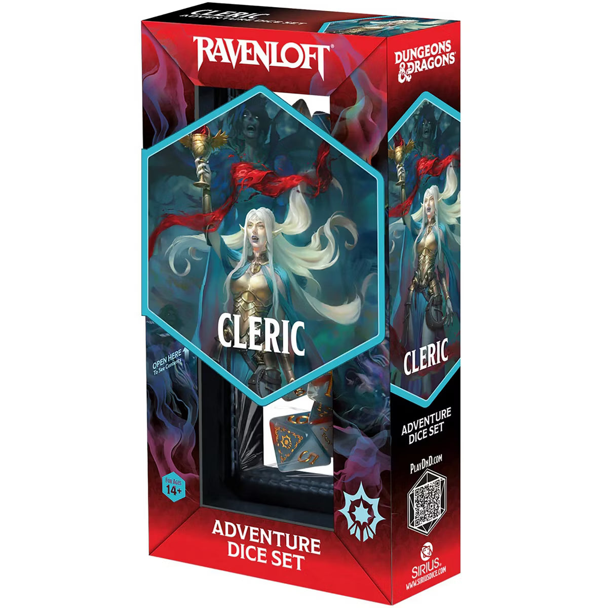 Cleric Light Blue/Red - Adventure Dice