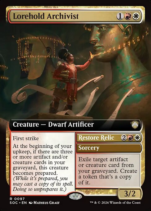 Lorehold Archivist // Restore Relic Extended (ingles) 97| Singles MTG en PiedraBruja