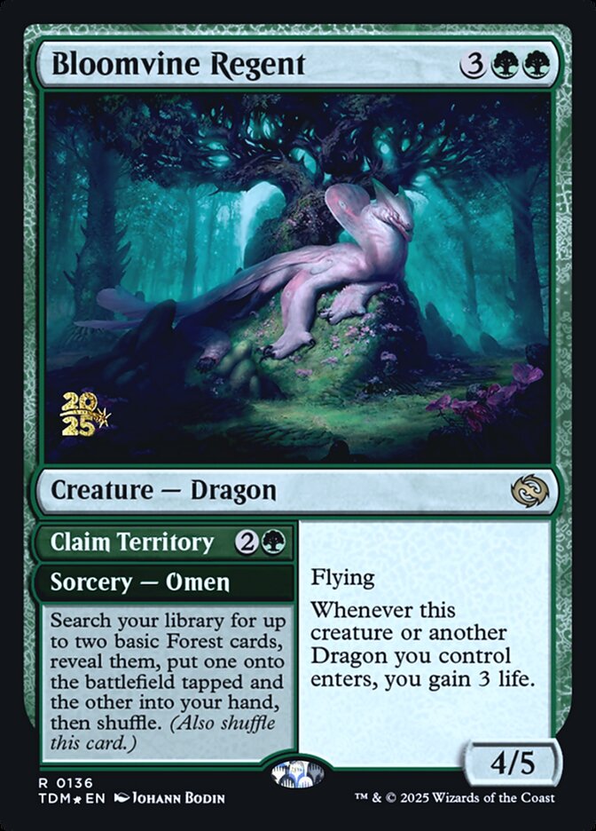 Bloomvine Regent // Claim Territory Regular Foil (ingles) 136s