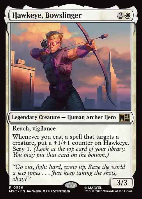 Hawkeye, Bowslinger Regular Foil (ingles) 596 | Singles MTG en PiedraBruja
