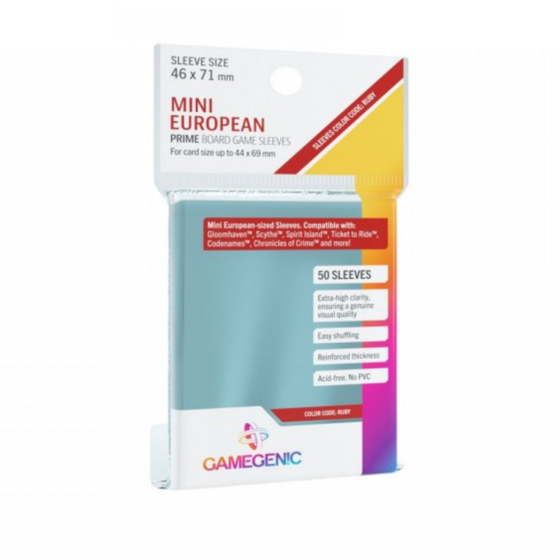 Boardgame Sleeves - Mini European (46 x 71 mm) | Accesorios Gamegenic para TCG en PiedraBruja Chile