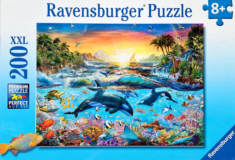 Puzzle Ravensburger Orca Paradise 200 XXL | Rompecabezas e ingenios para niños, desafía su mente en PiedraBruja Chile