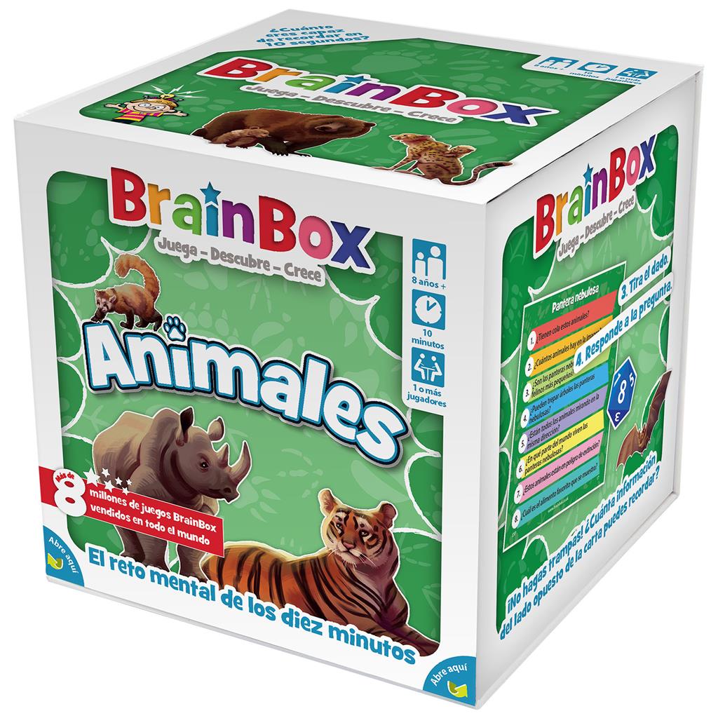 Caja del juego de mesa brainbox animales
