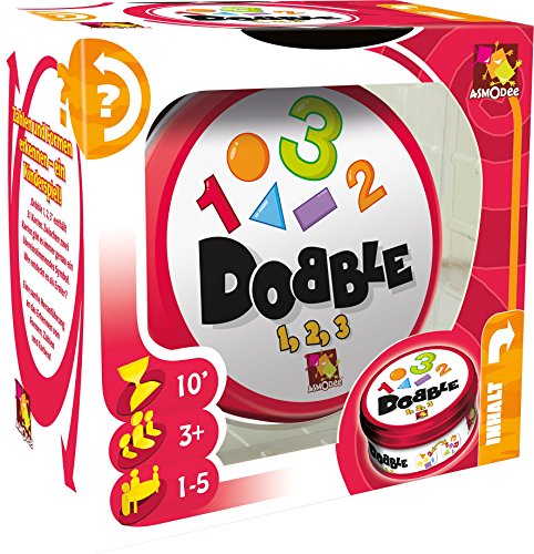 Portada del juego de mesa educativo para niños Dobble formas y números