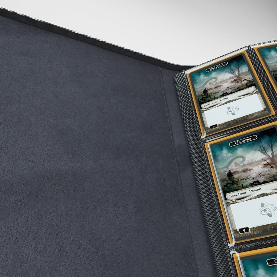 Carpeta Zip-Up Album 18-Pocket - Black | Accesorios Gamegenic para TCG en PiedraBruja Chile