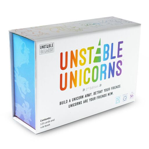 Caja del juego de mesa unstable unicorns