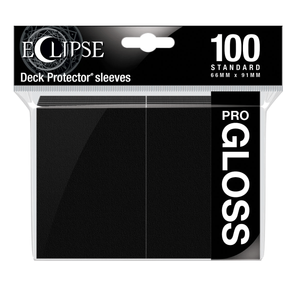 Protectores Eclipse Jet Black (x100) | Accesorios Ultra PRO para TCG en PiedraBruja Chile