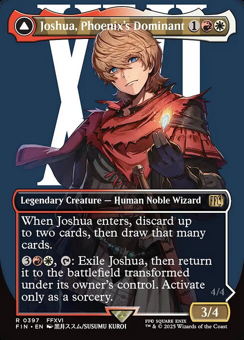 Joshua, Phoenix's Dominant // Phoenix, Warden of Fire Borderless (ingles) 397 | Singles MTG en PiedraBruja