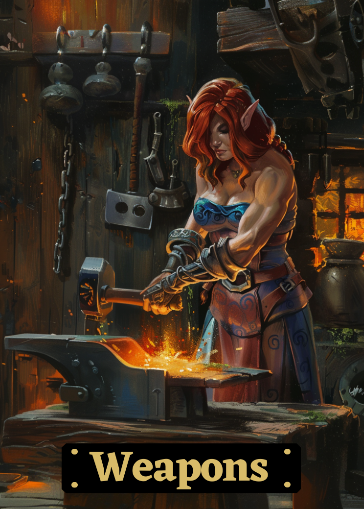 D&D Alt: Baraja de Armas para D&D 5e (Cartas)