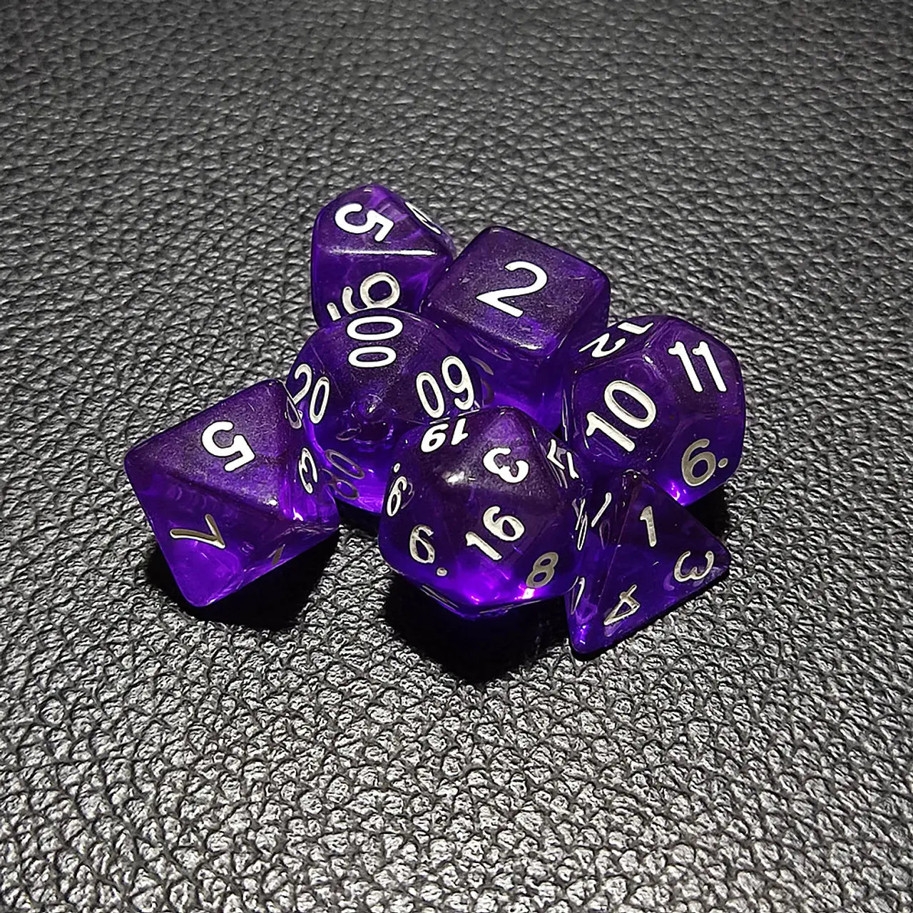 Mini Transparentes - Morado | Dados para juegos de rol y mesa en PiedraBruja Chile