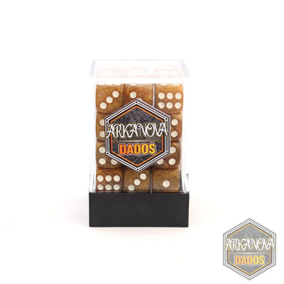 Marmolado - 12mm 36 Dados Dorado | Dados para juegos de rol y mesa en PiedraBruja Chile
