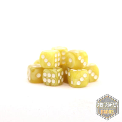Marmolado - 12mm 36 Dados Amarillo | Dados para juegos de rol y mesa en PiedraBruja Chile