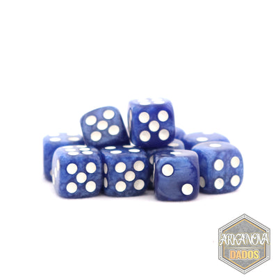 Marmolado - 12mm 36 Dados Azul | Dados para juegos de rol y mesa en PiedraBruja Chile