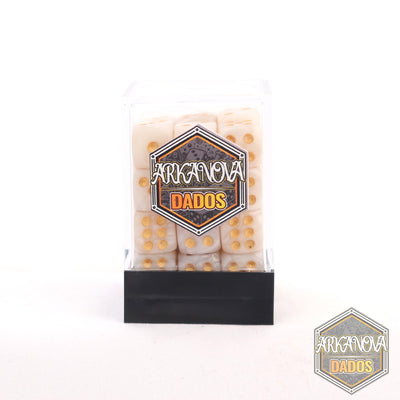 Marmolado - 12mm 36 Dados Blanco | Dados para juegos de rol y mesa en PiedraBruja Chile