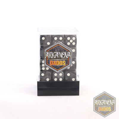 Marmolado - 12mm 36 Dados Negro | Dados para juegos de rol y mesa en PiedraBruja Chile