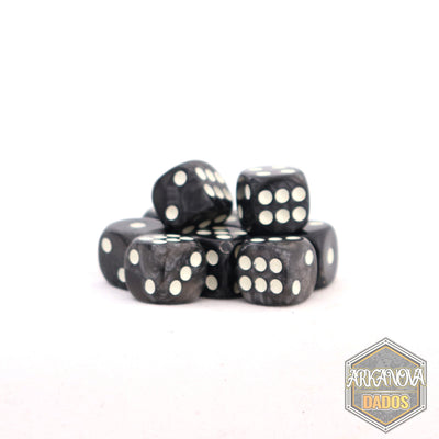 Marmolado - 12mm 36 Dados Negro | Dados para juegos de rol y mesa en PiedraBruja Chile