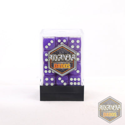 Marmolado - 12mm 36 Dados Morado | Dados para juegos de rol y mesa en PiedraBruja Chile