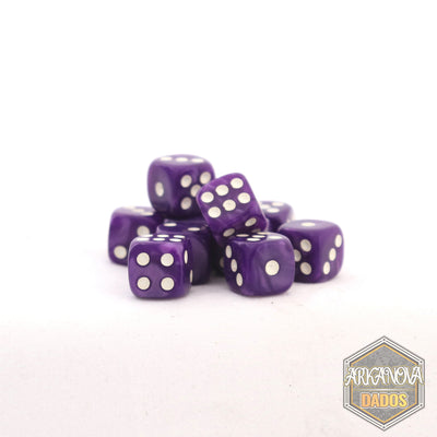 Marmolado - 12mm 36 Dados Morado | Dados para juegos de rol y mesa en PiedraBruja Chile