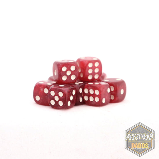 Marmolado - 12mm 36 Dados Rojo Oscuro