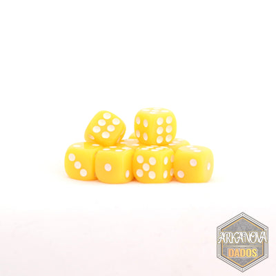 Sólido - 12mm 36 Dados Amarillo | Dados para juegos de rol y mesa en PiedraBruja Chile