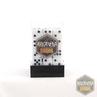 Sólido - 12mm 36 Dados Blanco | Dados para juegos de rol y mesa en PiedraBruja Chile