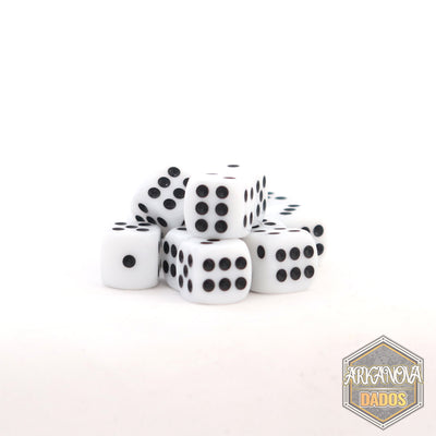 Sólido - 12mm 36 Dados Blanco | Dados para juegos de rol y mesa en PiedraBruja Chile