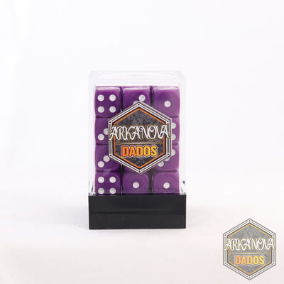 Sólido - 12mm 36 Dados Morado | Dados para juegos de rol y mesa en PiedraBruja Chile