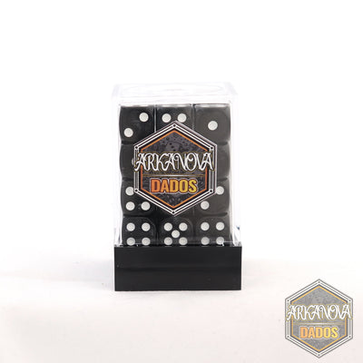 Sólido - 12mm 36 Dados Negro | Dados para juegos de rol y mesa en PiedraBruja Chile