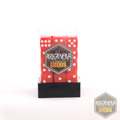 Sólido - 12mm 36 Dados Rojo | Dados para juegos de rol y mesa en PiedraBruja Chile