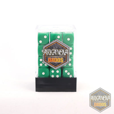 Sólido - 12mm 36 Dados Verde | Dados para juegos de rol y mesa en PiedraBruja Chile
