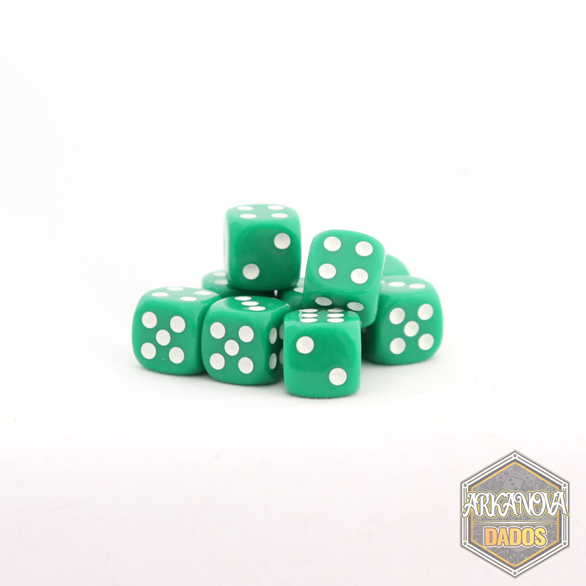 Sólido - 12mm 36 Dados Verde