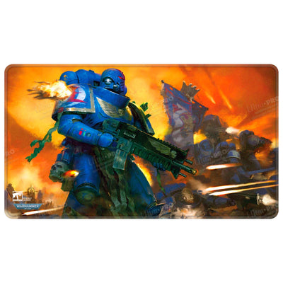 Playmat: Warhammer 40,000 Stitched - Space Marines Adeptus Astartes | Accesorios Ultra PRO para TCG en PiedraBruja Chile