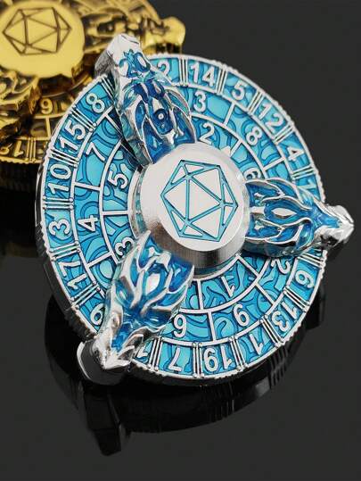 Disco-Dado Mini Metálico Hierro Esmaltado Azul