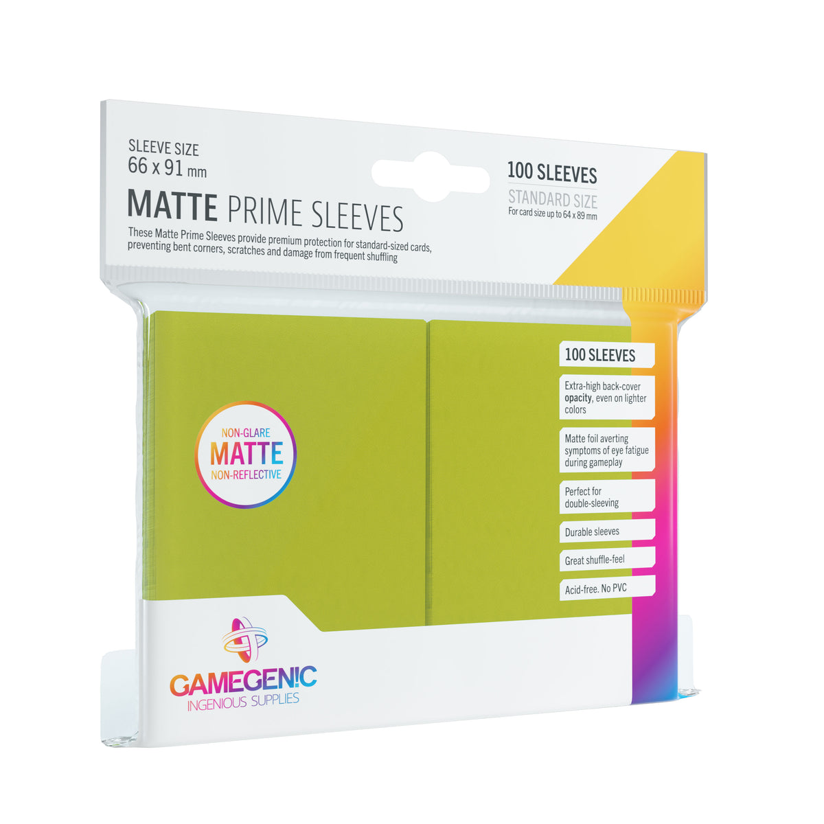 Matte Prime - Lime (x100) | Accesorios Gamegenic para TCG en PiedraBruja Chile