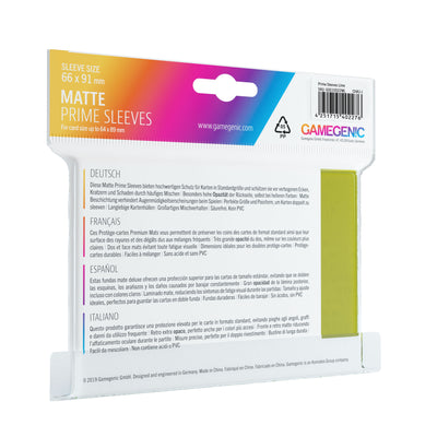 Matte Prime - Lime (x100) | Accesorios Gamegenic para TCG en PiedraBruja Chile