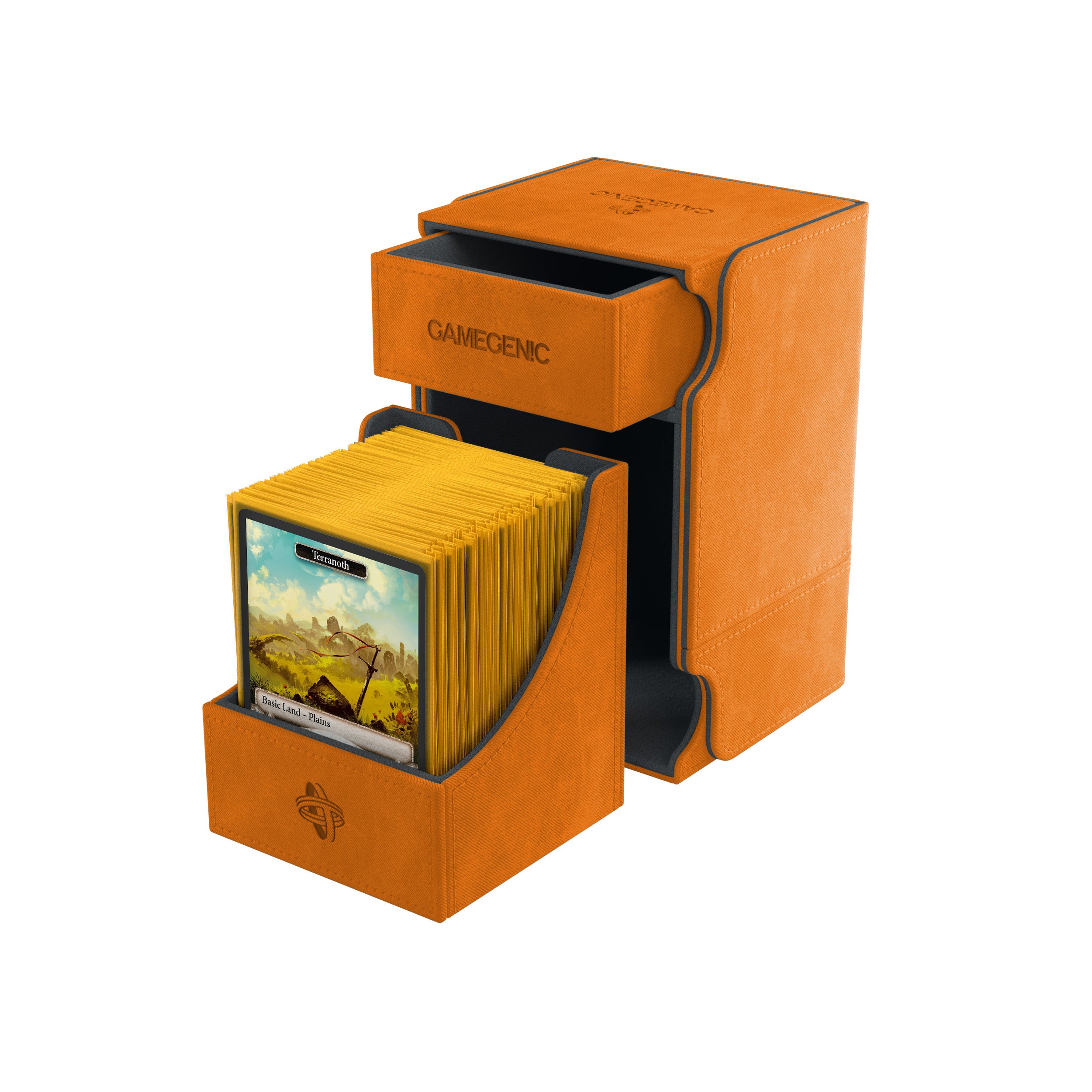 Portamazo Watchtower 100+ Convertible Orange | Accesorios Gamegenic para TCG en PiedraBruja Chile