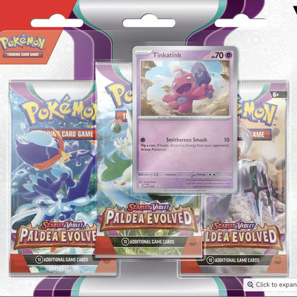 Pokémon TCG: Scarlet & Violet - Evoluciones en Paldea 3-Pack Blister Español