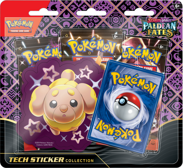 Pokemon TCG Scarlet & Violet - Paldean Fates Tech Sticker Collection Español