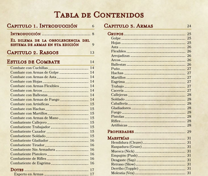 El Arsenal PDF descargable de Sexta Edición