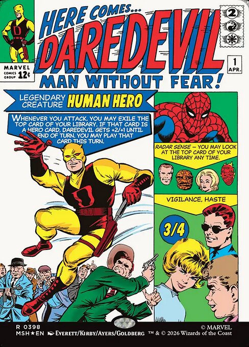 Daredevil, Man Without Fear Regular Foil (ingles) 398 | Singles MTG en PiedraBruja