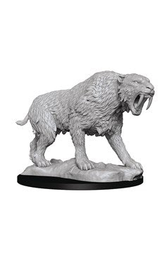 Wizkids Deep Cuts Miniatures: Unpainted Minis- Wave 14- Saber-Toothed Tiger
